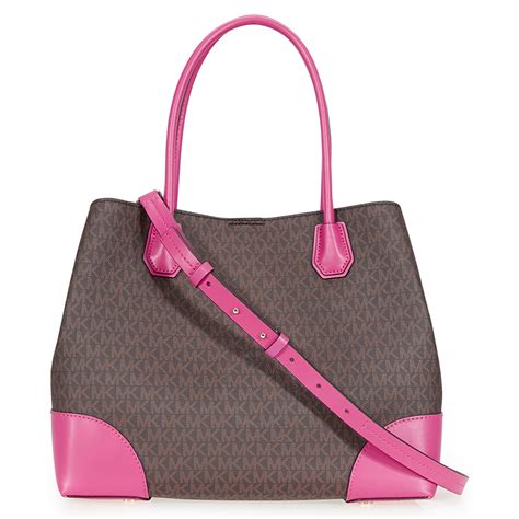 michael kors purse pink and brown|Michael Kors pink studded purse.